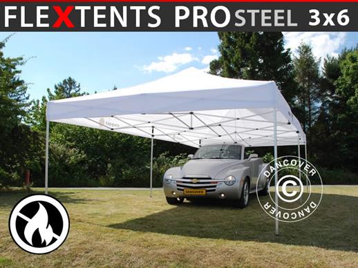 Brzo sklopivi paviljon FleXtents PRO Steel 3x6m Bijela, Teško zapaljive