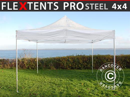 Carpa plegable FleXtents PRO Steel 4x4m Transparente