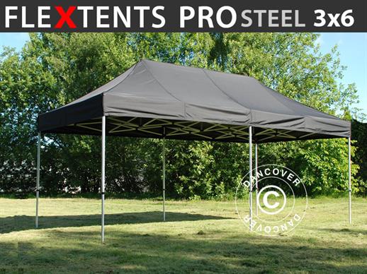 Tente pliante FleXtents PRO Steel 3x6m Noir