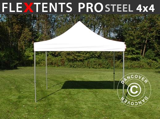 Tente pliante FleXtents PRO Steel 4x4m Blanc