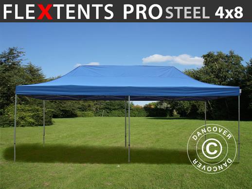 Tente pliante FleXtents PRO Steel 4x8m Bleu