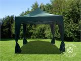 Pop up aiatelk FleXtents PRO Steel 3x3m Roheline, kaasas dekoratiivse kardinaga