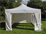 Brzo sklopivi paviljon FleXtents Steel 3x4,5m, Bijela, uključ. 4 bočne stranice