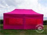 Pop up gazebo FleXtents PRO 3x6 m Pink, incl. 6 sidewalls