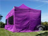 Tente Pliante FleXtents PRO 3x6m Violet, avec 6 cotés