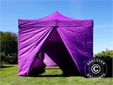 Pop up gazebo FleXtents PRO 3x6 m Purple, incl. 6 sidewalls