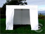 Tente pliante FleXtents PRO Exhibition avec parois 3x3m, blanc, avec retardateur de flammes
