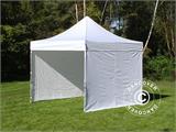 Tente pliante FleXtents PRO 3x3m Blanc, Ignifugé, avec 4 cotés