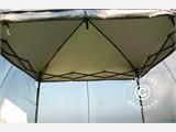Tente Pliante FleXtents Light 2,5x2,5m Grise, avec 4 cotés