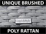 Poly rattan right arm section for Modularo, Grey