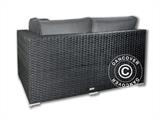 Poly rattan left arm section for Modularo, Black ONLY 1 PC. LEFT