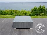 Poly rattan side table for Modularo, Square, Grey