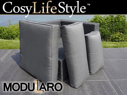 Cushion Covers for end corner section for Modularo, Grey ONLY 1 SET LEFT