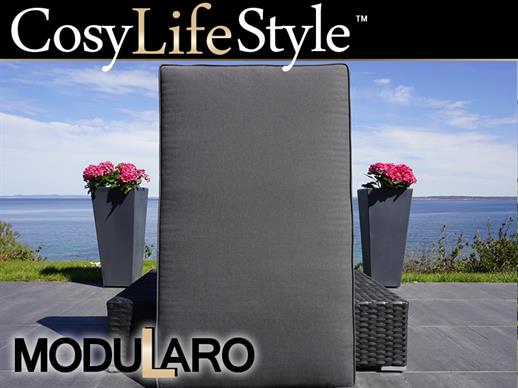 Cushion Cover for rectangular footstool for Modularo, Black