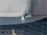 Kissenbezüge für rechteckige Fußbank für Modularo, schwarz