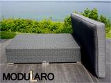 Cushion Cover for rectangular footstool for Modularo, Grey