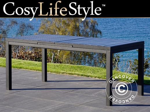 Extendable garden table Miami, 180/240x90x78 cm, Black ONLY 1 PC. LEFT