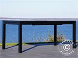 Gartenmöbel-Set, Miami, 1 Tisch + 8 Stühle, schwarz/grau
