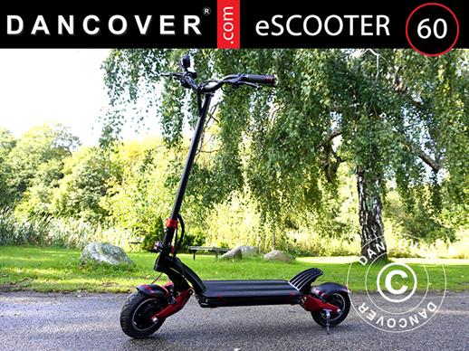 E-Scooter 2000W/52V, Räckvidd 50-60 km, Svart/Röd