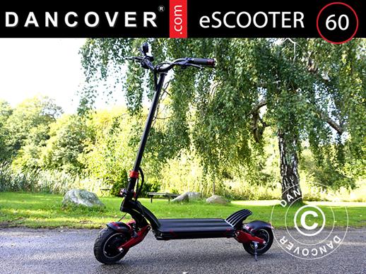 Trottinette électrique 2000W/52V, autonomie de 50-60 km, noir/rouge