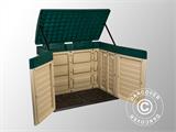 Garden Storage Box, 146x87x119 cm, Green/Beige