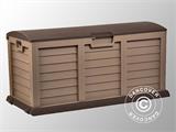 Garden Storage Box, 140x61x69 cm, Mocha/Brown
