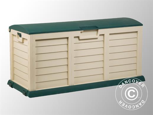Garden Storage Box, 140x61x69 cm, Green/Beige