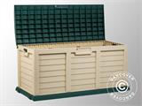 Box porta attrezzi da Giardino, 140x61x69cm, Verde/Panna