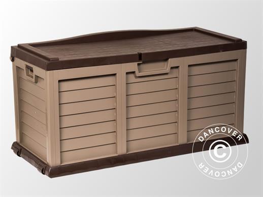 Garden Storage Box, 141x61x71.5 cm, Mocha/Brown, ONLY 1 PC. LEFT