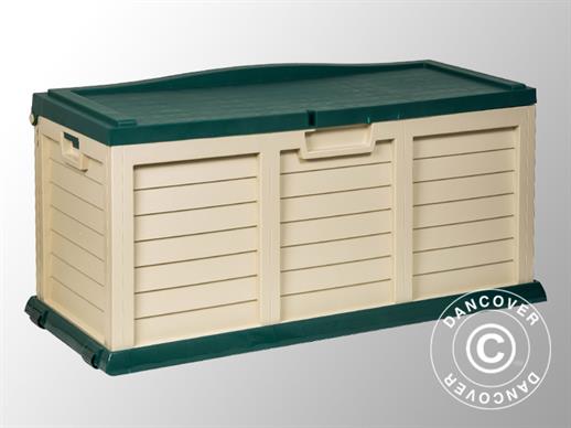 Garden Storage Box, 141x61x71.5 cm, Green/Beige