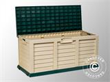 Garden Storage Box, 141x61x71.5 cm, Green/Beige