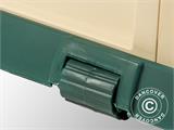 Box porta attrezzi da Giardino, 141x61x71,5cm, Verde/Panna