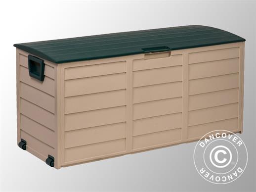 Garden Storage Box, 114x52x56 cm, Green/Beige