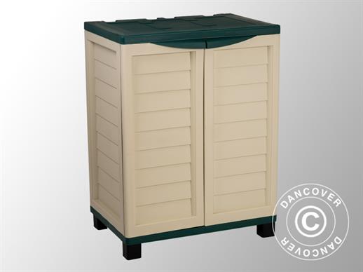 Garden Storage Box w/Shelves, 75x52.5x91.5 cm, Green/Beige, ONLY 1 PC. LEFT