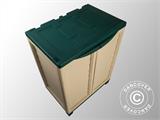 Gartenbox mit Regalen, 75x52,5x91,5cm, grün/beige, NUR 1 ST. ÜBRIG