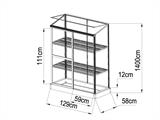 Lean-to Greenhouse Polycarbonate 0.58x1.3x1.4 m, 0.75 m², Aluminium