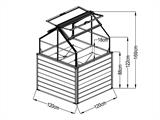 Mini Invernadero 1,2x1,2x1,69m, 1,44m², Antracita