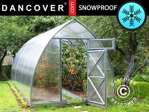 Växthus Polykarbonat, Arrow 5,2m², 2,6x2m, Silver