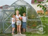 Greenhouse Polycarbonate, Arrow 5.2 m², 2.6x2 m, Silver