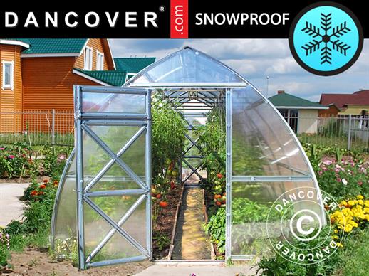 Greenhouse Polycarbonate, Arrow 6 m², 3x2 m, Silver