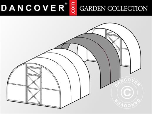 Forlengelse til drivhus polykarbonat TITAN Arch 60, 6m², 3x2m, sølvfarget