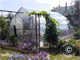 Commercial greenhouse 6 mm polycarbonate TITAN Peak 360, 14.7 m², 3.5x4.2 m, Silver