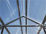 Kauppakasvihuone 6mm polykarbonaatti TITAN Peak 240, 17,64m², 4,2x4,2m, Hopea