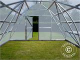 Commercial greenhouse 10 mm polycarbonate TITAN Peak 240, 17.64 m², 4.2x4.2 m, Silver