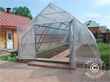 Commercial greenhouse 10 mm polycarbonate TITAN Peak 240, 21 m², 5x4.2 m, Silver