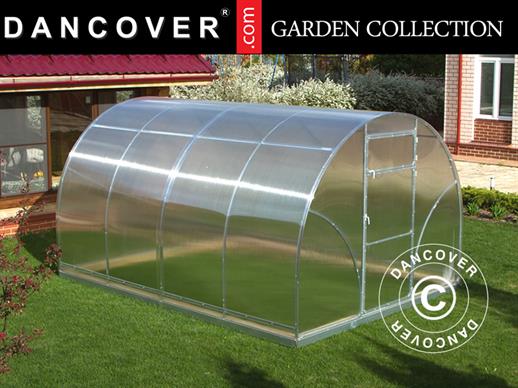 Greenhouse polycarbonate TITAN Arch+ 60, 24 m², 3x8 m, Silver