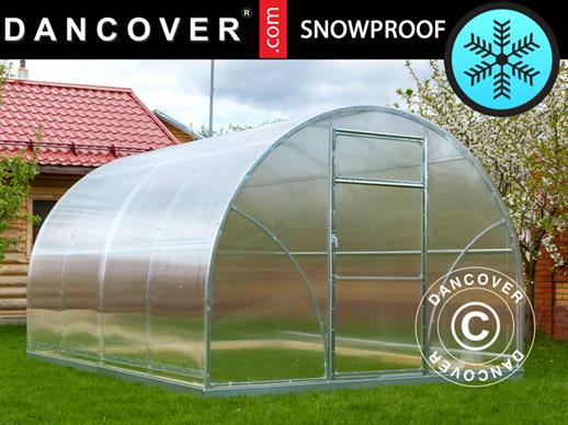 Greenhouse polycarbonate TITAN Arch 130, 24 m², 3x8 m, Silver