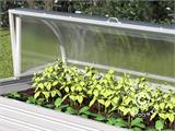 Mini växthus Drivbänk ASTRA 1,56m², 0,89x1,75x0,80m, Silver