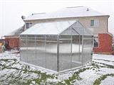 Greenhouse polycarbonate SANUS L-10, 9.46 m², 2.2x4.3x2.15 m, Silver
