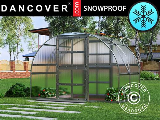 Greenhouse polycarbonate TITAN Arch 320, 6 m², 3x2 m, Silver